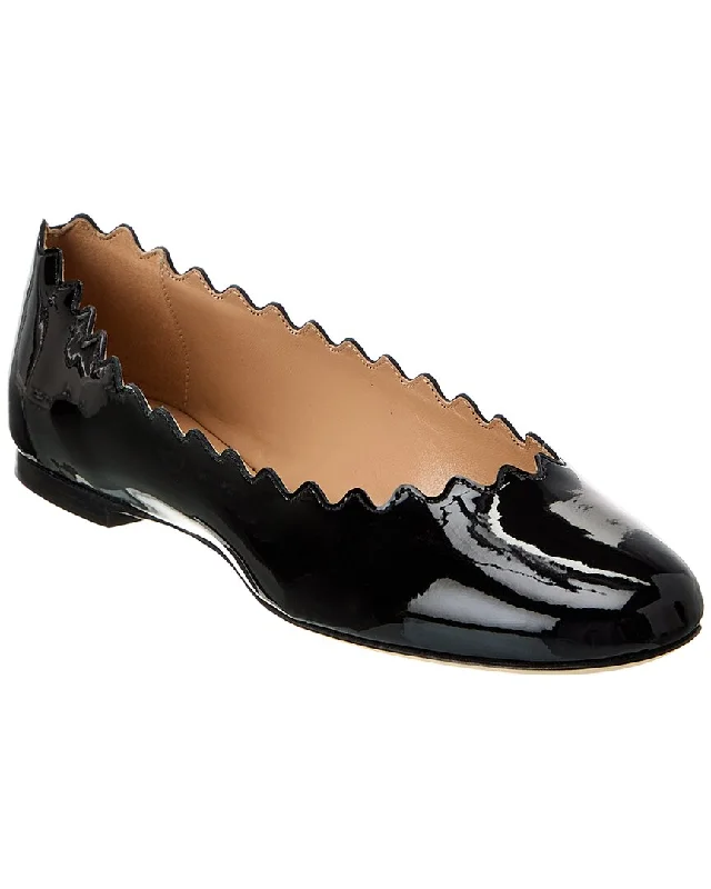 Chloé Lauren Scalloped Patent Ballet Flat