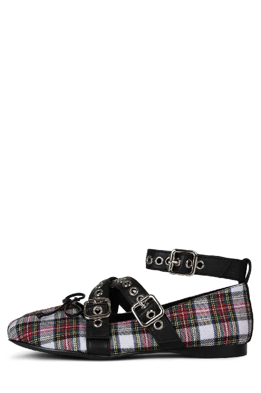 White Tartan Black