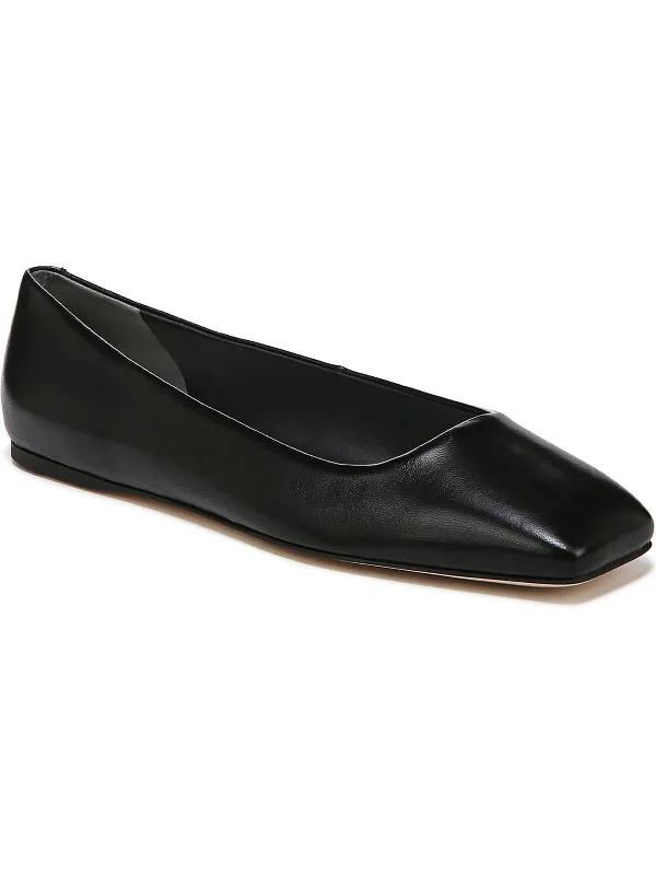 Flexa Amaya Womens Leather Square Toe Ballet Flats