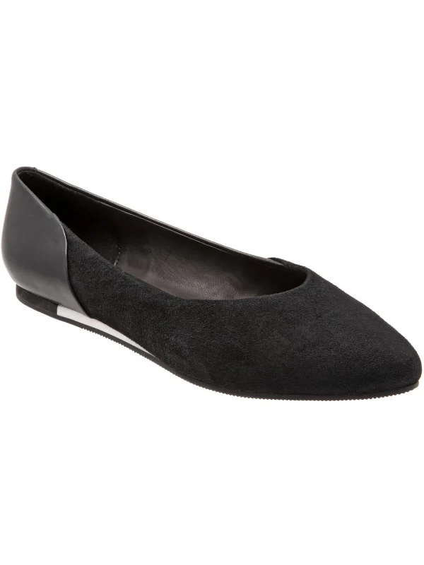 Lea Womens Leather Slip On Ballet Flats