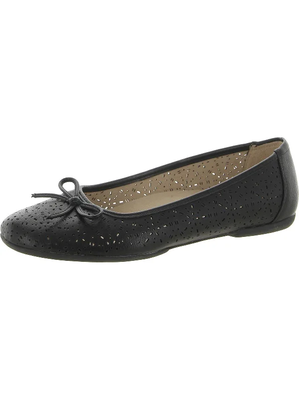 Magical Womens Bow Slip On Ballet Flats