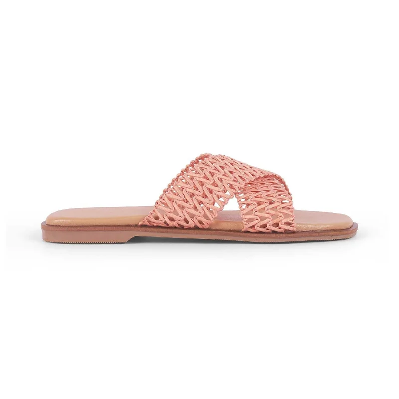 Tresmode Lace Pink Women's Dress Flats