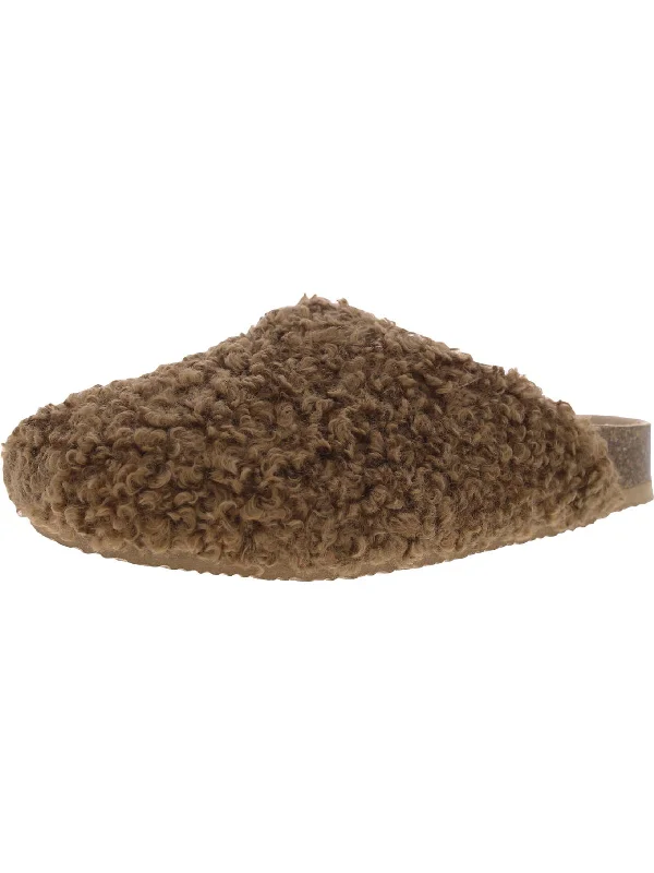 Ultra Womens Faux Fur Comfort Insole Clogs