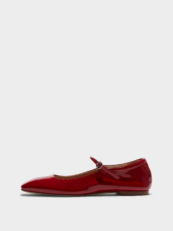 Uma Leather Mary-Jane Flats