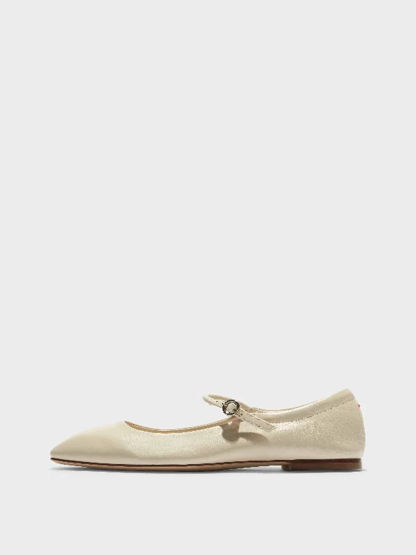 Uma Leather Mary-Jane Flats