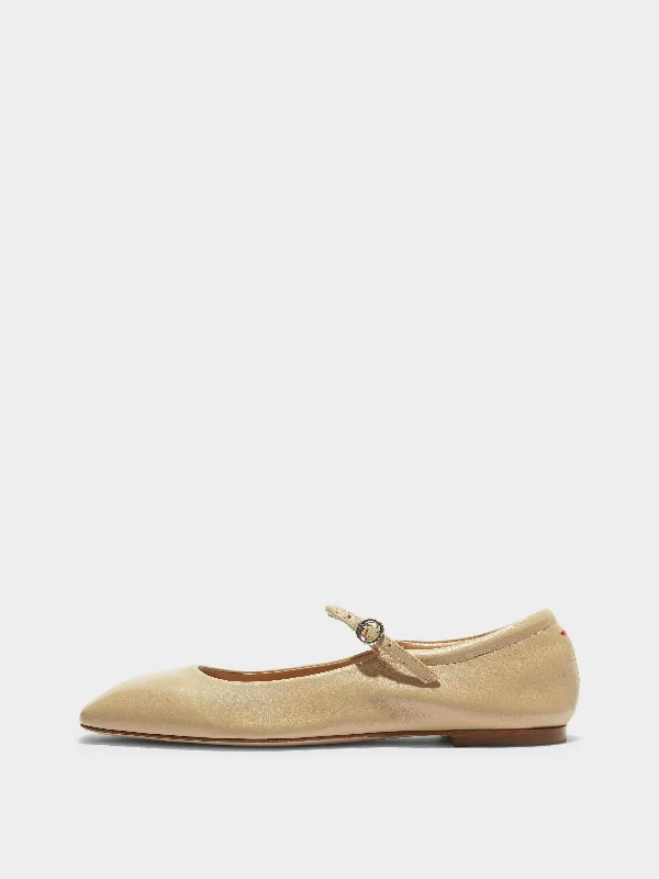 Uma Leather Mary-Jane Flats