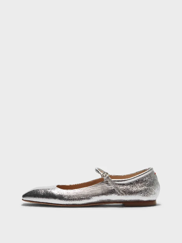 Uma Leather Mary-Jane Flats