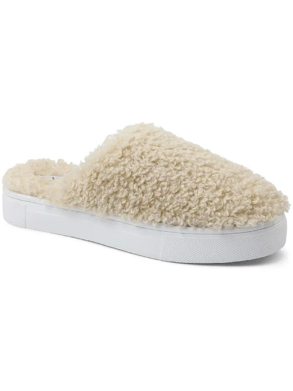 Wild Womens Faux Fur Slip On Slipper Shoes