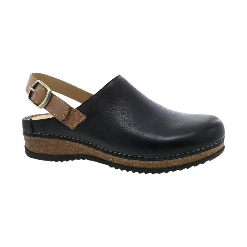 Dansko Women's Marrin Shoe - Black Waxy Milled