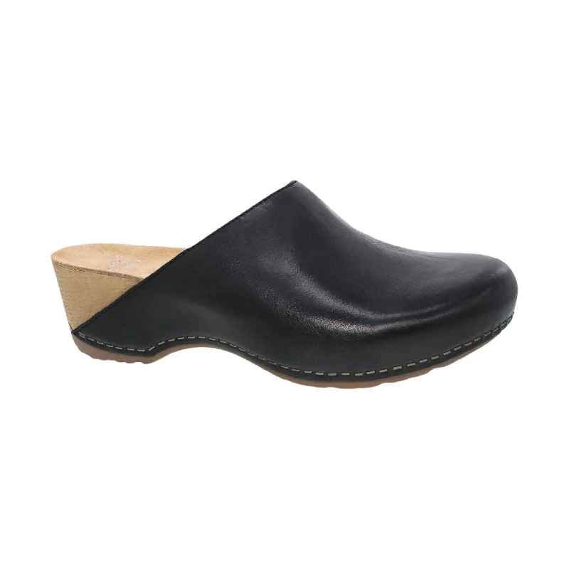 Dansko Women's Talulah Clog - Black Milled Burnished Mule