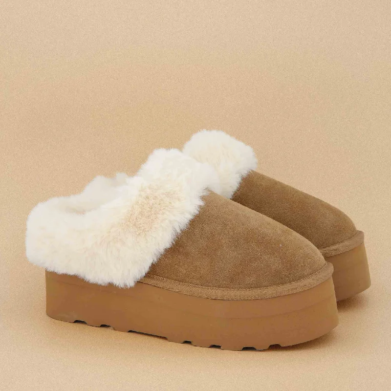 Husky Suede Cozy Platform Mule