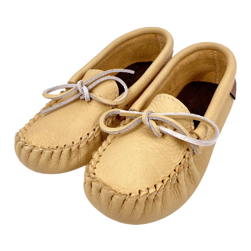 Children's Moose Hide Leather Moccasins