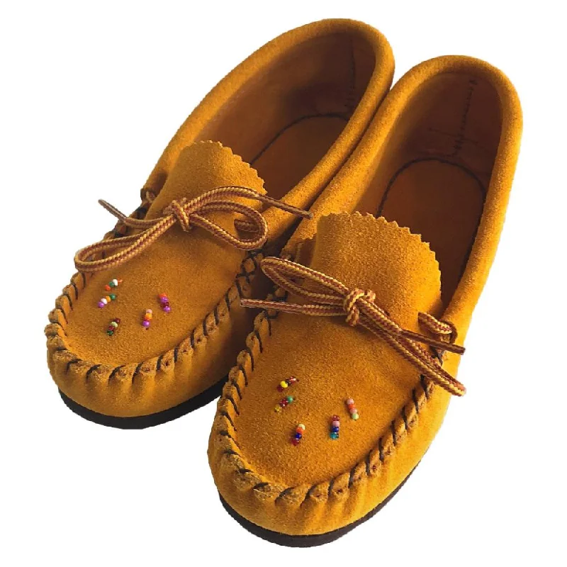 Children's Beaded Suede Moccasin Shoes