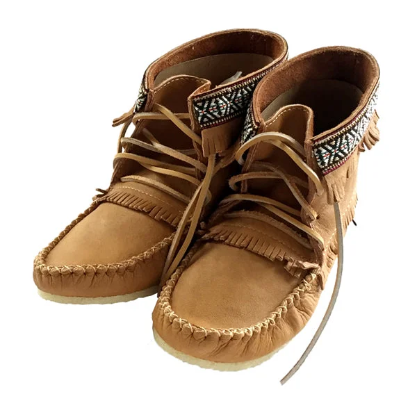 Men's Moose Hide Leather Moccasin Boots