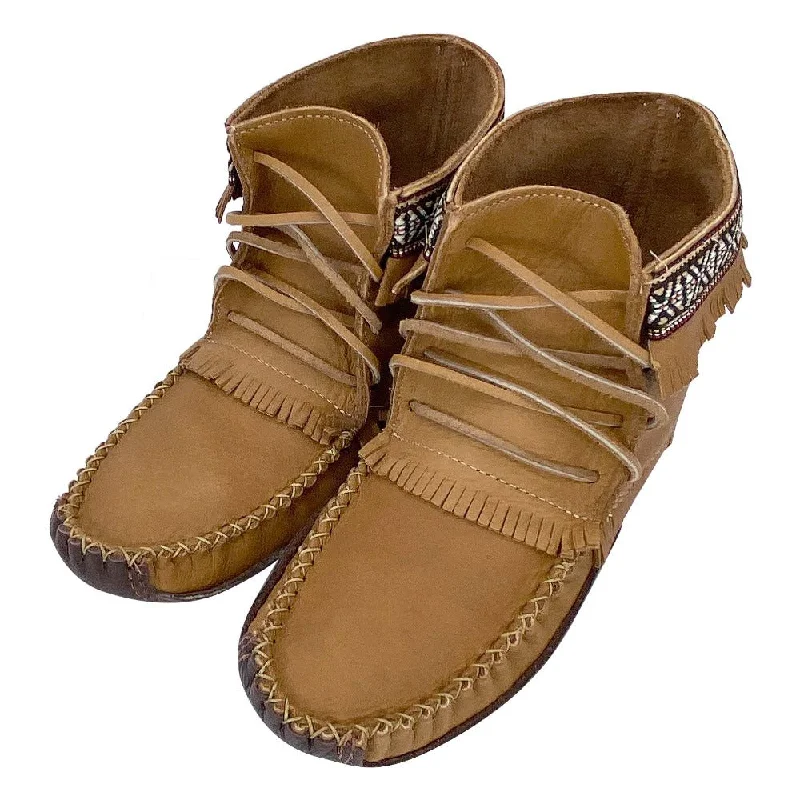 Men's Earthing Moccasin Boots Moose Hide Leather