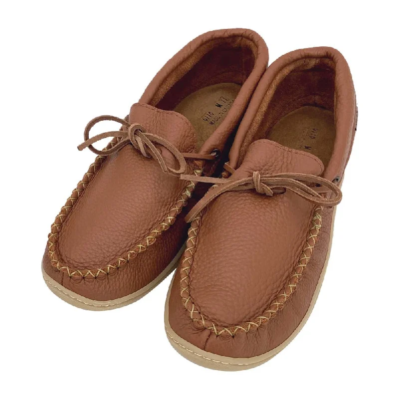 Men's Rubber Sole Leather Moccasin Shoes