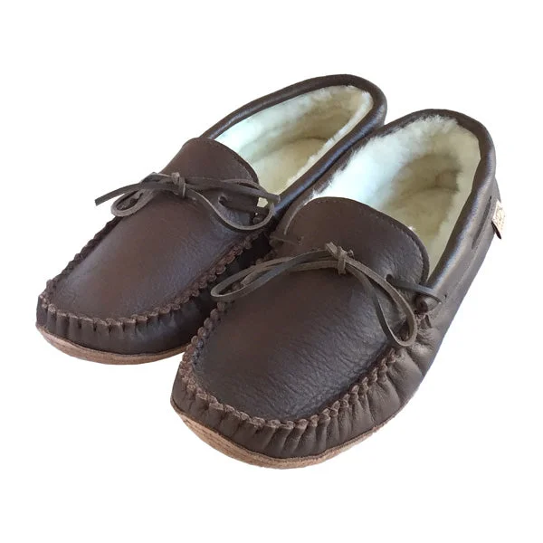 Men's Sheepskin Lined Moccasins