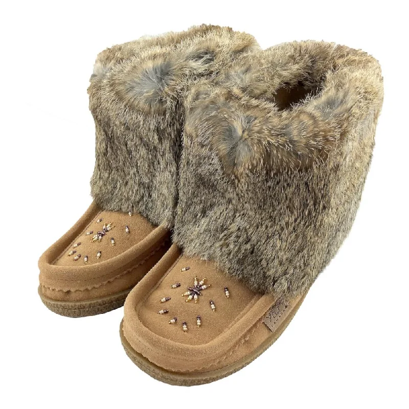 Women's 8" Rabbit Fur Mukluks