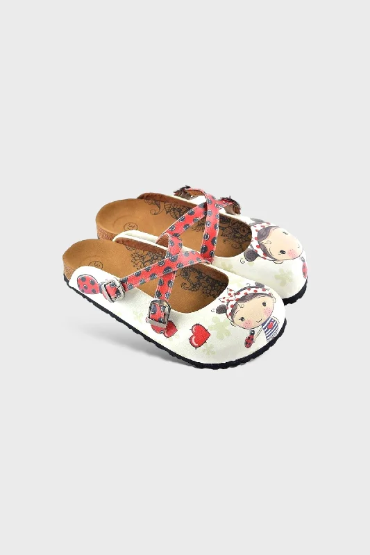 Polka Dot Lady Bug Patterned Clogs