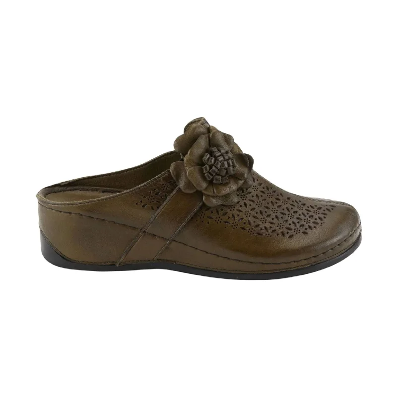 Spring Step Women's Lilybean Clog - Olive Green