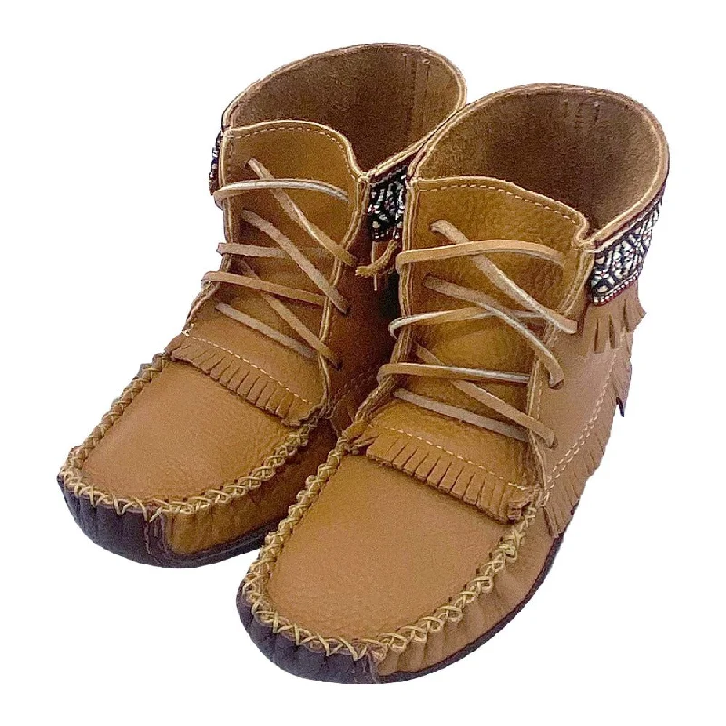 Women's Earthing Moccasin Boots Moose Hide Leather