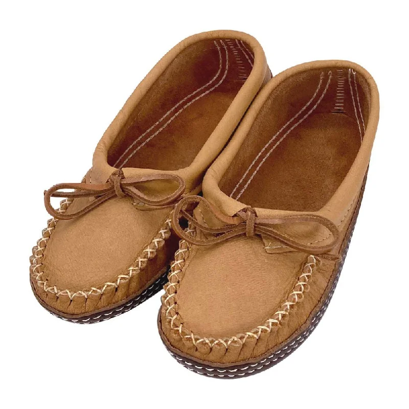 Women's Earthing Moccasins Ballet Flat with Heavy Oil Tan Soles