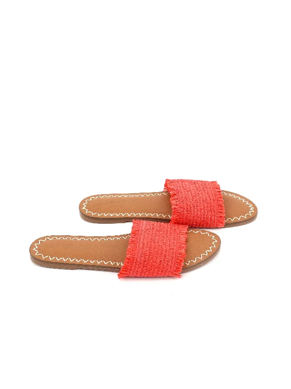 Women's Textured Slippers,Red