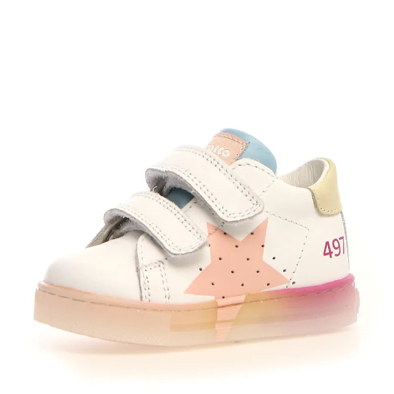 Falcotto Salazar VL Girl's Sneakers - White/Paglia/Cipria