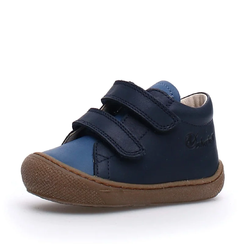 Naturino Girl's & Boy's Cocoon Vl Nappa Spazz Sole Honey Sneakers - Azure/Navy