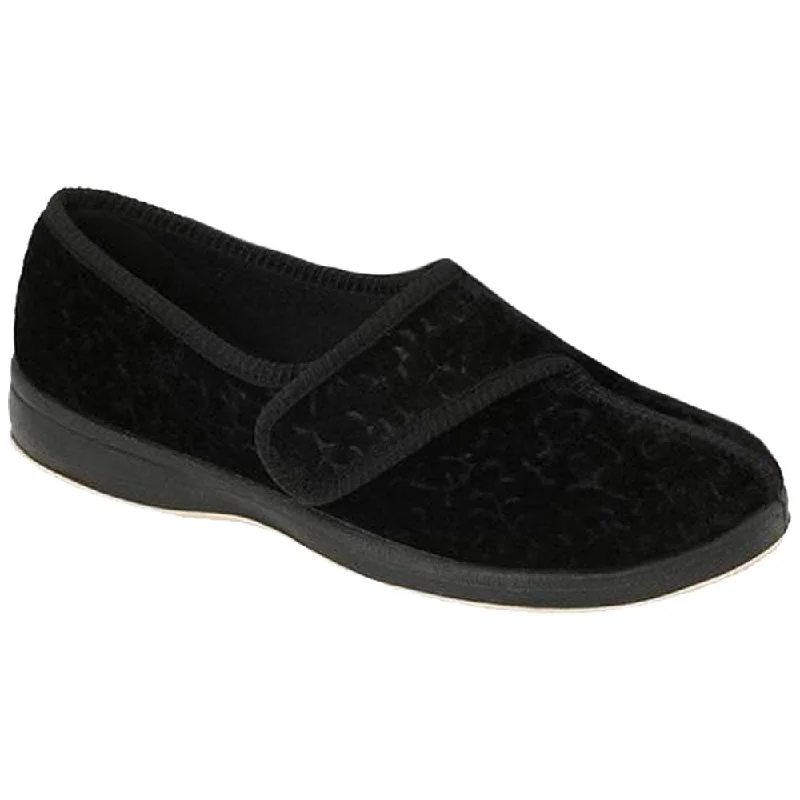 Foamtreads Jewel Slipper Black Velour (Women's)