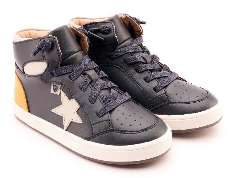 Old Soles Boy's and Girl's 1002 Star Tracker Casual Shoes - Navy / Gris / Yema / White Grey Sole