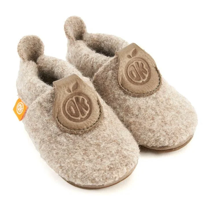 Orangenkinder Girl's and Boy's AMIGO Wolli Barefoot Shoes, Beige