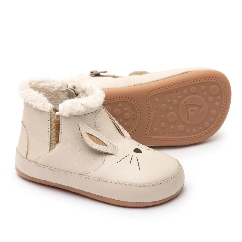 Tip Toey Joey Boy's and Girl's Rabbit Boots, Coconut