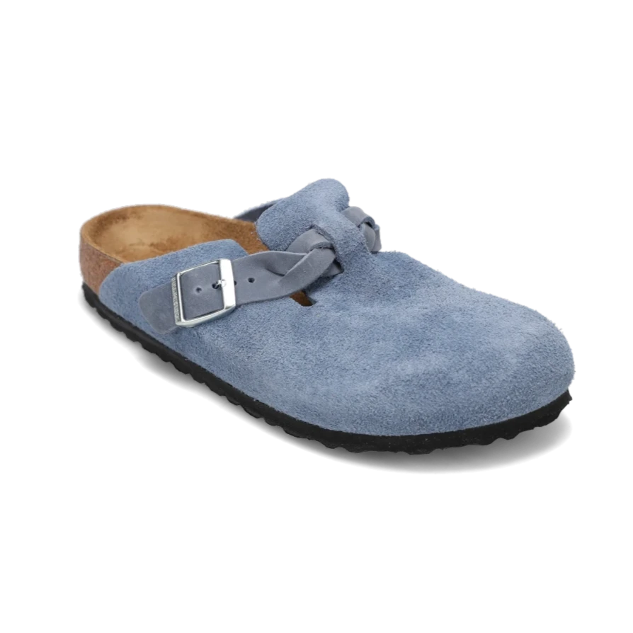 Women's Boston Braid Narrow Elemental Blue Suede