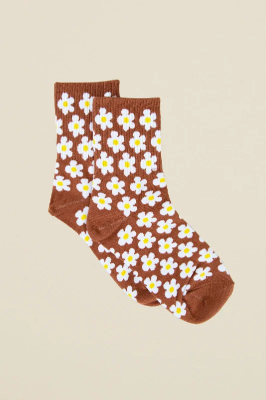 womens full of daisies socks